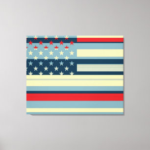 American Flag Pop Art 2 Canvas Print