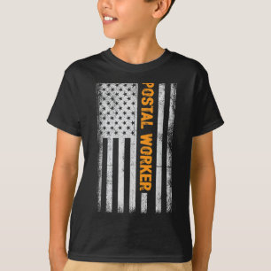 American Flag Postal Worker Funny Quote Graphic Wo T-Shirt