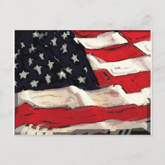 American flag postcard