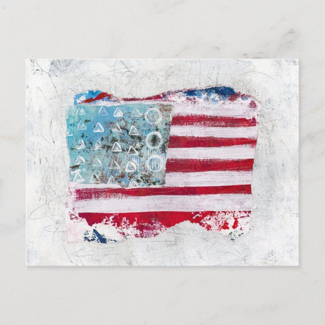 American Flag Postcard - Abstract Art (Front)