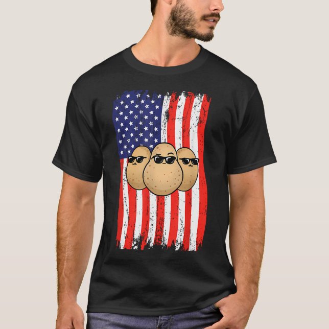 American Flag Potato T-Shirt (Front)