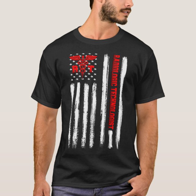 American Flag Radiologic Technologist Rad Tech Wee T-Shirt (Front)