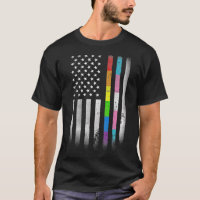 American Flag Rainbow Homosexual Rights LGBT LGBTQ