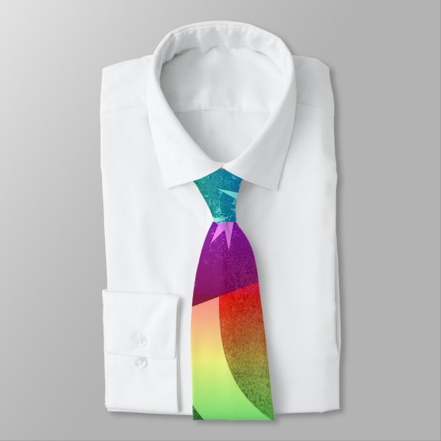 American Flag Rainbow LGBT Men's Tie (Tied)