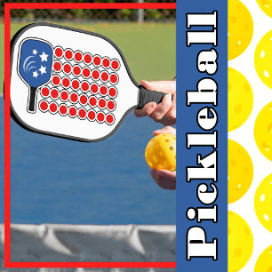 American Flag Red White and Blue Pickleballs Pickleball Paddle