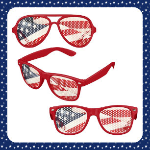 American Flag Red White and Blue Stars and Stripe Kids Sunglasses