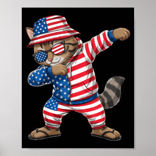 American Flag Red White Blue Patriotic 4th of July Poster