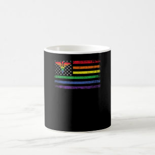American Flag Registered Nurse Rainbow Lgbt Q Gay  Coffee Mug