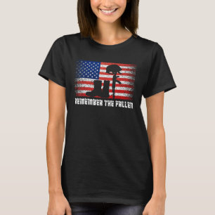 American Flag Remember The Fallen Veteran's Day Me T-Shirt
