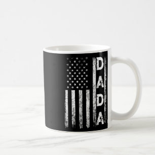 American Flag Retro Fathers Day 4th Of July Funny  Coffee Mug