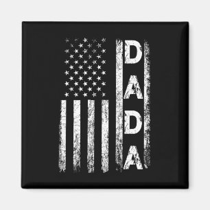 American Flag Retro Fathers Day 4th Of July Funny Magnet
