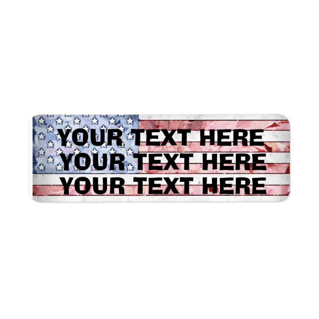 AMERICAN FLAG RETURN ADDRESS LABELS (Devant)