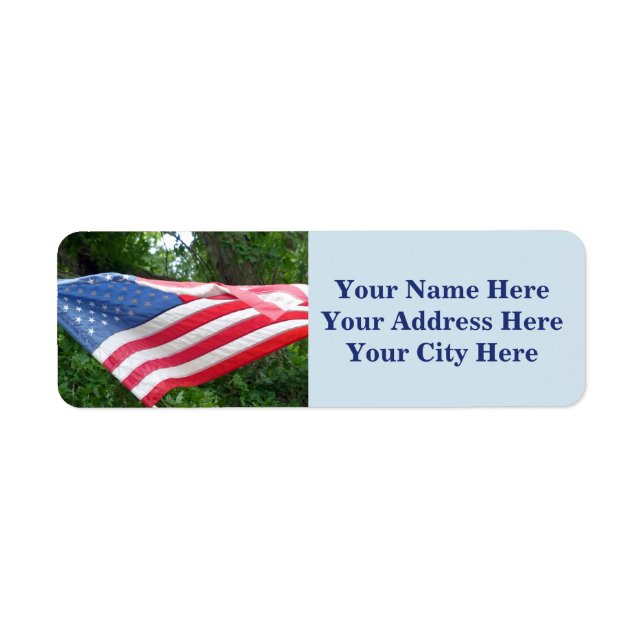 American Flag Return Address Labels (Front)