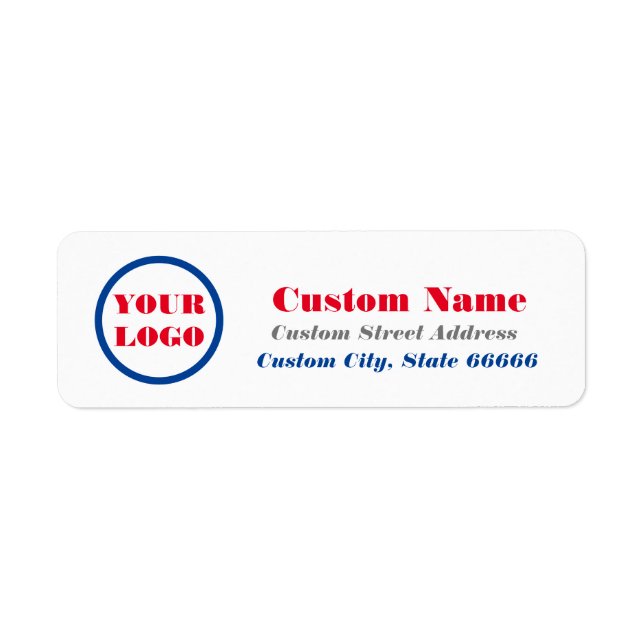 American Flag Return Label - Patriotic Address (Front)