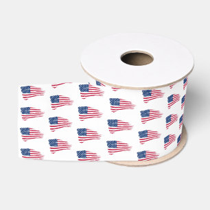 American Flag Ribbon Grosgrain Ribbon
