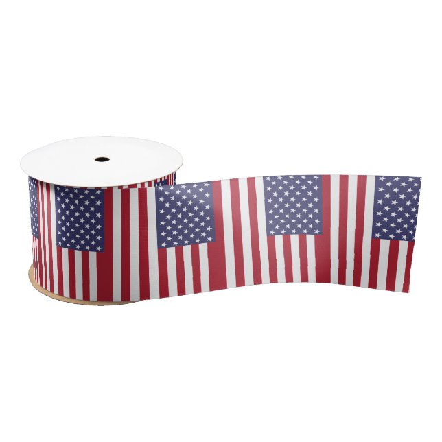 American Flag Ribbon Satin Ribbon (Spool)