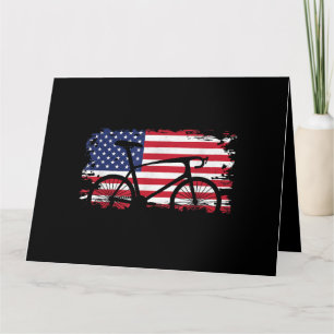 American Flag Road Biking Cycling Apparel - Bicycl Card