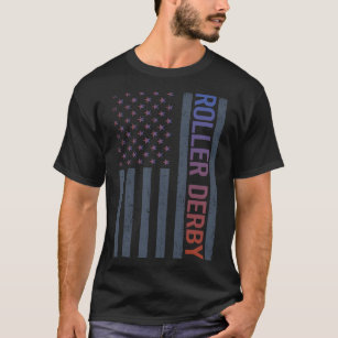 American Flag Roller Derby Skating Skate Skater T-Shirt