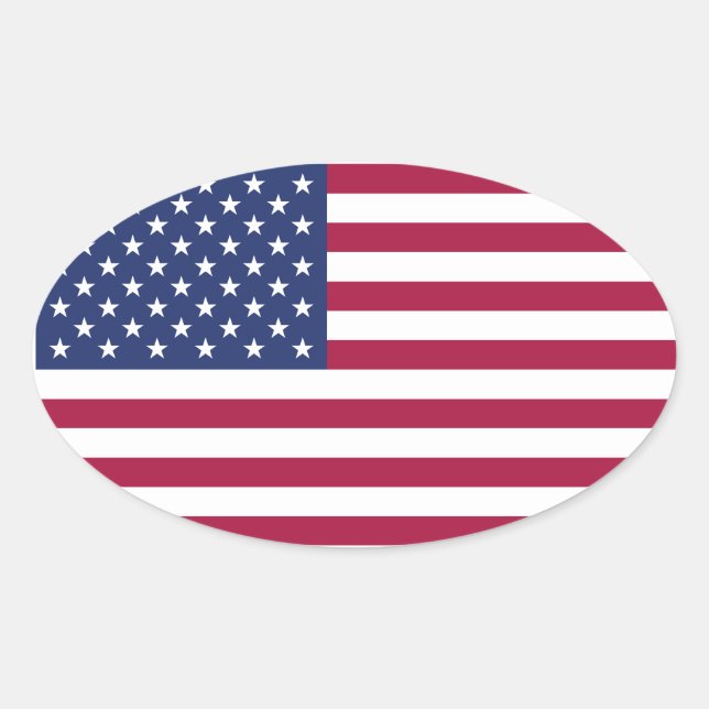 American Flag Round Sticker (Front)