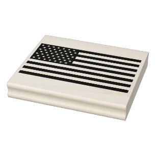 American Flag Rubber Art Stamp