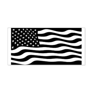 American Flag Rubber Stamp