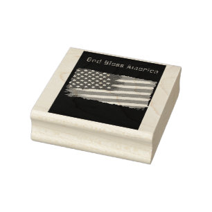 American flag rubberstamp customizable rubber stamp