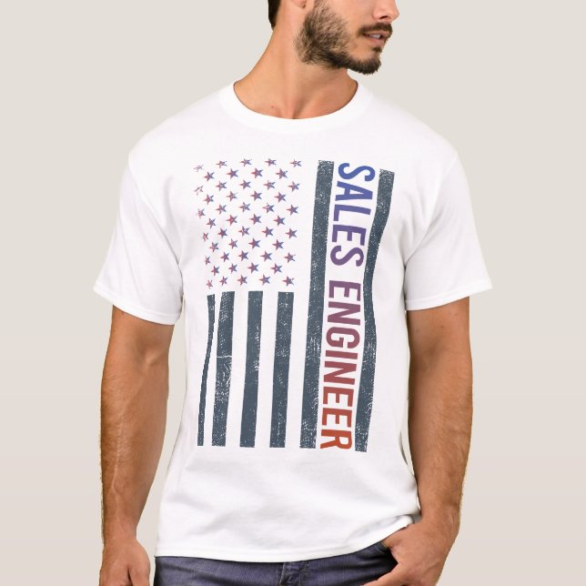 American Flag - Sales Engineer T-Shirt (Front)
