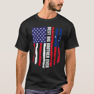 American Flag & Samoa Flag Best Big Brother Ever F T-Shirt