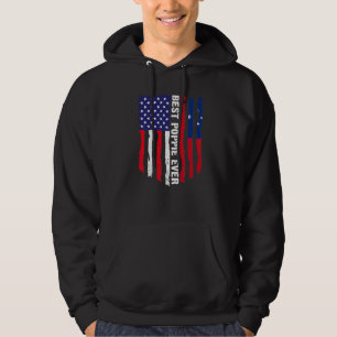 American Flag & Samoa Flag Best Poppie Ever Family Hoodie