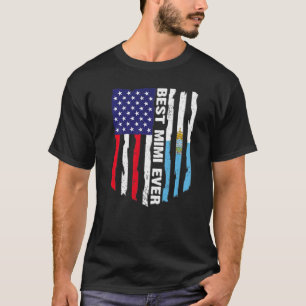 American Flag & San Marino Flag Best Mimi Ever Fam T-Shirt