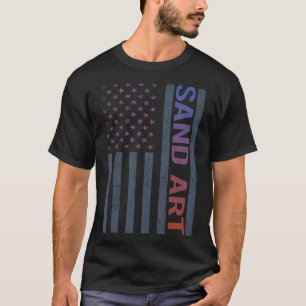 American Flag Sand Art T-Shirt