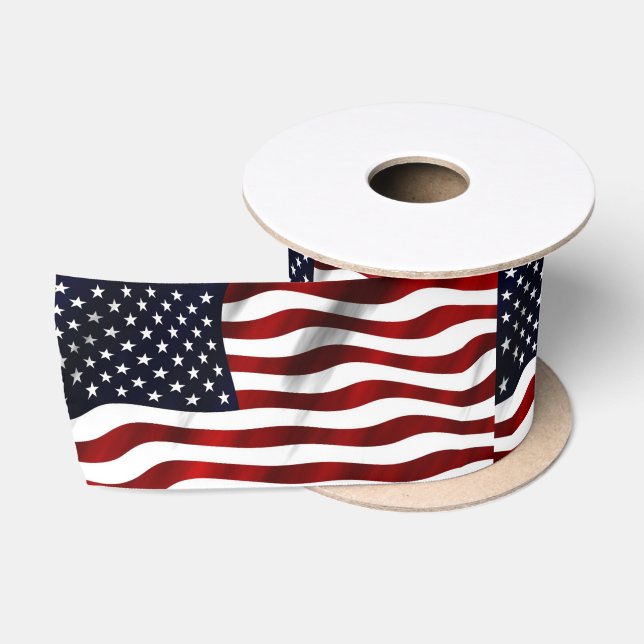 American Flag Satin Ribbon (Spool)