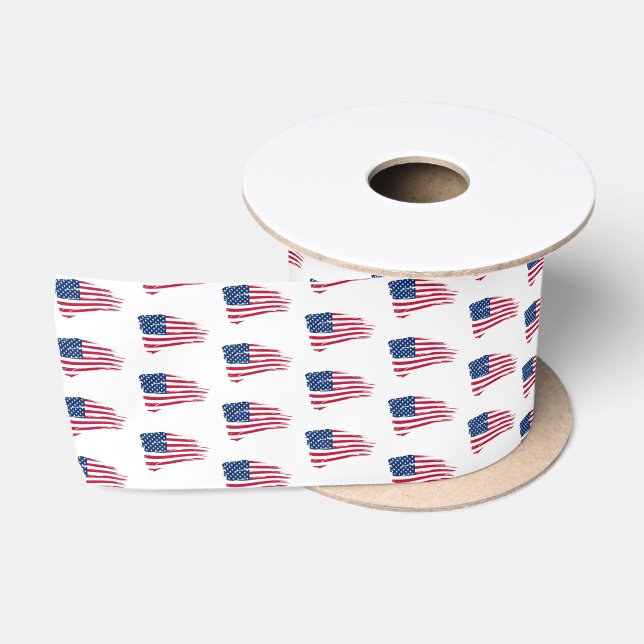 American Flag Satin Ribbon (Spool)