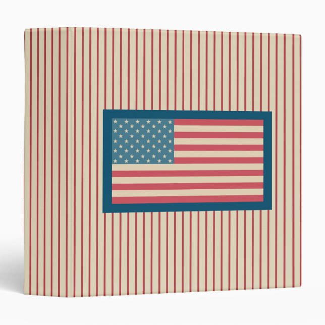 American Flag Scrapbook Binder (Front/Spine)