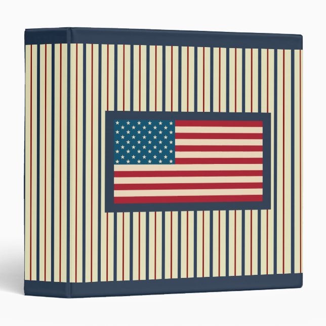 American Flag Scrapbook Binder (Front/Spine)