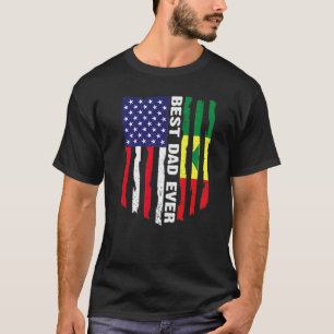 American Flag & Senegal Flag Best Dad Ever Family T-Shirt