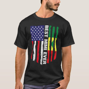 American Flag & Senegal Flag Best Mimi Ever Family T-Shirt
