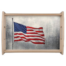 American Flag Serving Tray