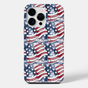american flag set iPhone 14 pro max case