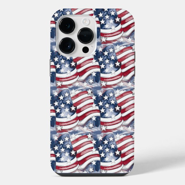 american flag set iPhone case (Back)
