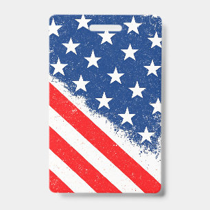 American Flag Shirt USA Patriotic Star Stripes Badge