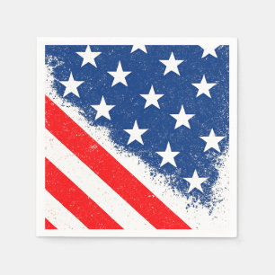 American Flag Shirt USA Patriotic Star Stripes Napkin
