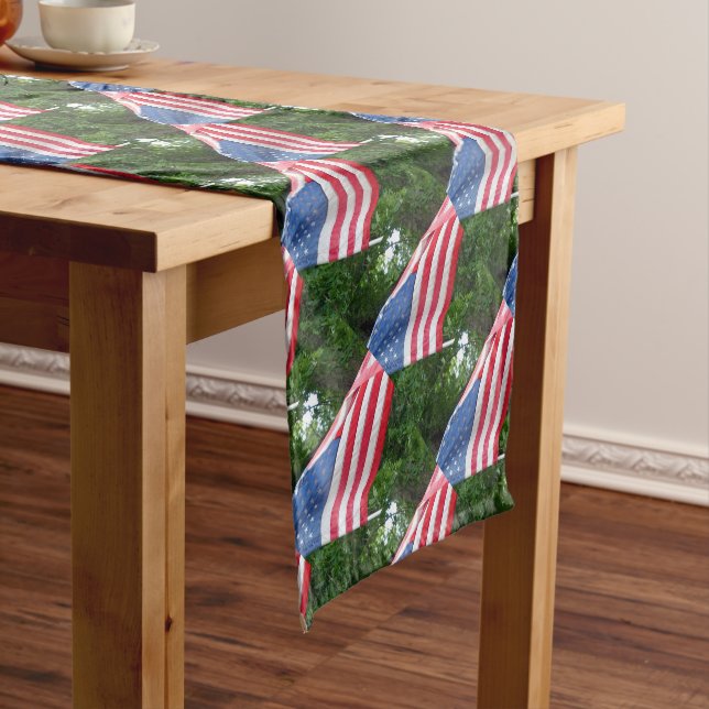 American Flag Short Table Runner (In Situ)