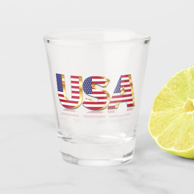 American Flag Shot Glass USA (Front)