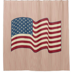 American Flag Shower Curtain