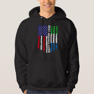 American Flag Sierra Leone Flag Best Grampa Ever F Hoodie
