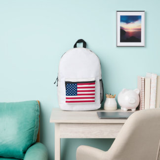 American Flag Simple Clean Design Printed Backpack