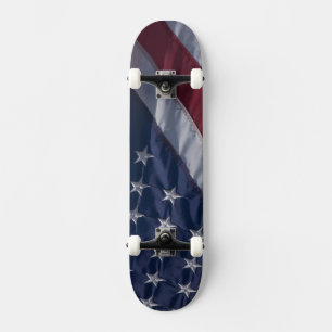 American flag. skateboard