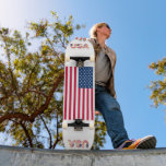 American Flag Skateboard - USA - Patriotic<br><div class="desc">USA - United States of America - Flag - Patriotic - Independence Day - July 4th - Customizable - Choose / Add Your Unique Text / Colour / Image - Make Your Special Gift - Resize and move or remove and add elements / image with customization tool. You can also...</div>