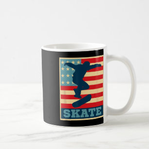 American Flag Skateboarding T Shirt Skater Tee Ska Coffee Mug